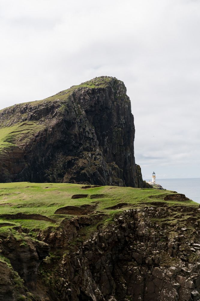 Scotland cliffs and lighthouse